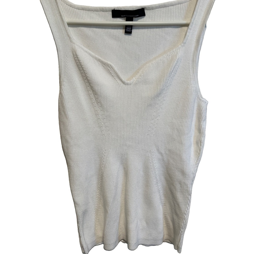 White House Black Market Women's Top White Sz Medium